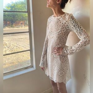 For Love and Lemons belle sleeve lace dress